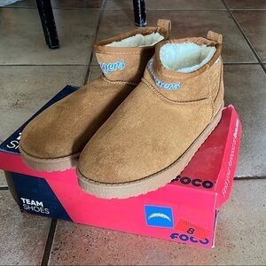 Chargers Faux Sheepskin Boots